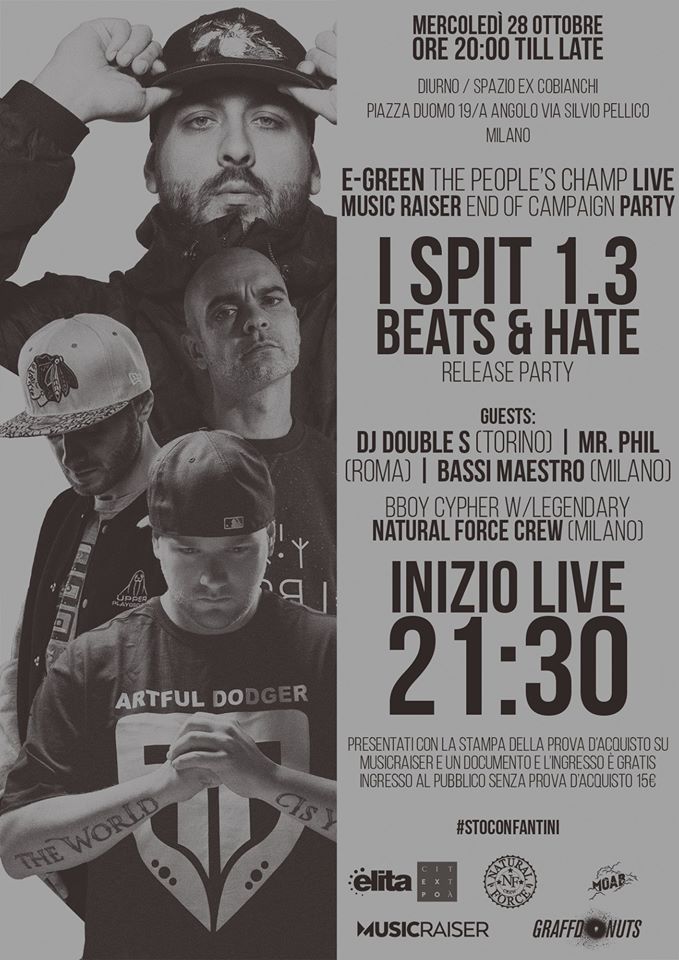 Beats & Hate / I Spit 1.3 RELEASE PARTY | Milano | 28 Ottobre 2015