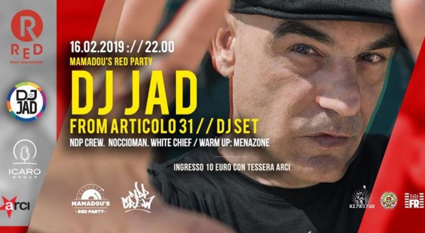 Dj Jad @ Mamadou’s Red Party | 16 febbraio 2019